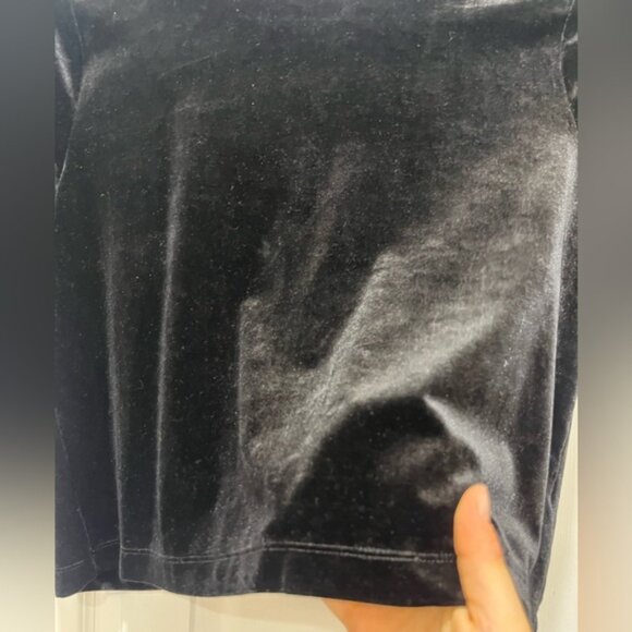 Twik Velvet Short Sleeve Top with Back Zipper Size L Soft Glam - Picture 2 of 5